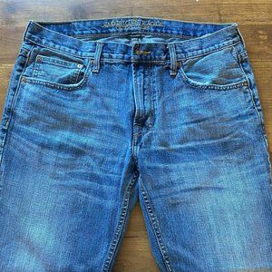 American Eagle Mens Blue Denim Jeans 34/32 Original Straight